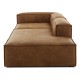 EMBA LUXURY- Logo Recreation Corner Sofa Brown