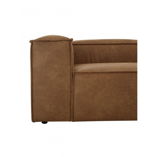 EMBA LUXURY- Logo Recreation Corner Sofa Brown