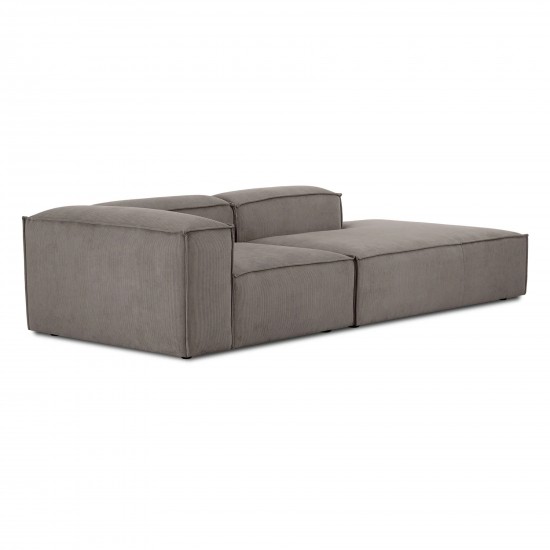 EMBA LUXURY- Logo Relaxing Corner Sofa Brown Striped