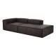 EMBA LUXURY- Logo Relaxing Corner Sofa Dark Gray