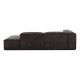 EMBA LUXURY- Logo Relaxing Corner Sofa Dark Gray