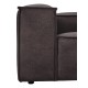 EMBA LUXURY- Logo Relaxing Corner Sofa Dark Gray