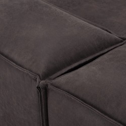 EMBA LUXURY- Logo Relaxing Corner Sofa Dark Gray