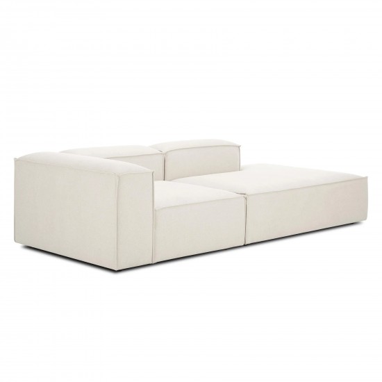 EMBA LUXURY- Logo Recreation Corner Sofa Cream