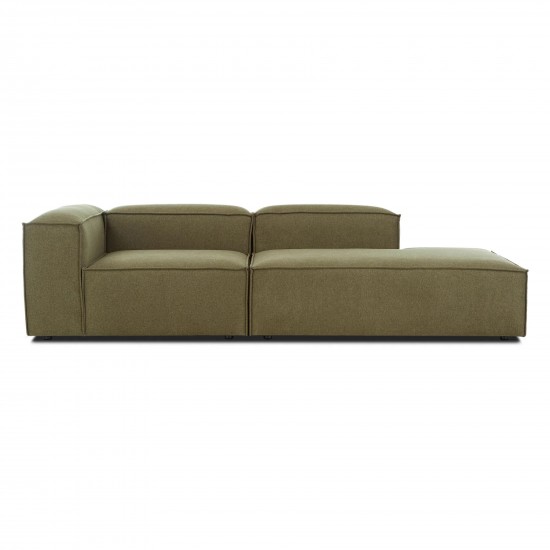 EMBA LUXURY- Logo Relaxing Corner Sofa Green