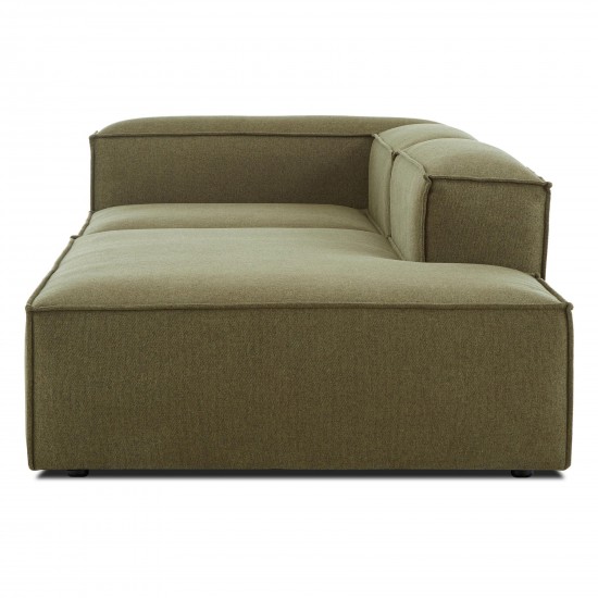 EMBA LUXURY- Logo Relaxing Corner Sofa Green