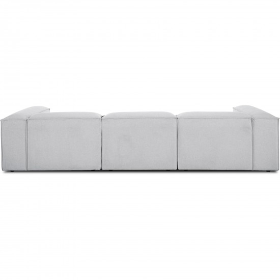 EMBA LUXURY- Logo Four-Seat Sofa Light Gray