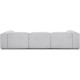 EMBA LUXURY- Logo Four-Seat Sofa Light Gray