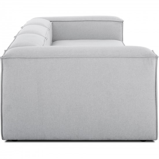 EMBA LUXURY- Logo Four-Seat Sofa Light Gray