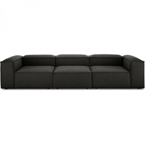 EMBA LUXURY- Logo Four-Seat Sofa Anthracite