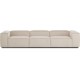 EMBA LUXURY- Logo Four-Seat Sofa Beige Striped