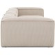 EMBA LUXURY- Logo Four-Seat Sofa Beige Striped