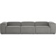 EMBA LUXURY- Logo Four-Seat Sofa Gray Striped