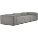 EMBA LUXURY- Logo Four-Seat Sofa Gray Striped