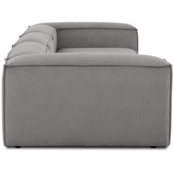 EMBA LUXURY- Logo Four-Seat Sofa Gray Striped