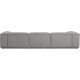 EMBA LUXURY- Logo Four-Seat Sofa Gray Striped