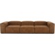 EMBA LUXURY- Logo Four-Seat Sofa Brown