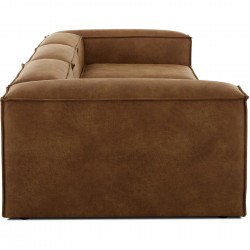 EMBA LUXURY- Logo Four-Seat Sofa Brown