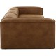 EMBA LUXURY- Logo Four-Seat Sofa Brown