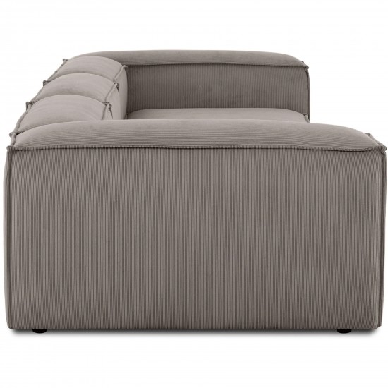 EMBA LUXURY- Logo Four-Seat Sofa Brown Striped