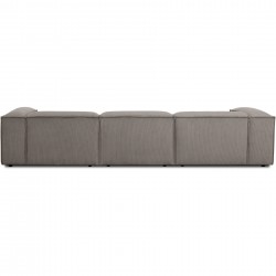 EMBA LUXURY- Logo Four-Seat Sofa Brown Striped