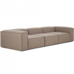 EMBA LUXURY- Logo Four-Seat Sofa Cappuccino