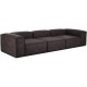 EMBA LUXURY- Logo Four-Seat Sofa Dark Gray