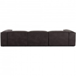 EMBA LUXURY- Logo Four-Seat Sofa Dark Gray