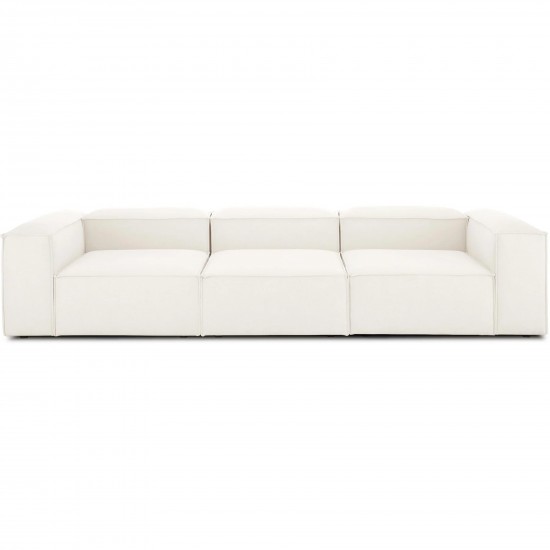 EMBA LUXURY- Logo Four-Seat Sofa Cream