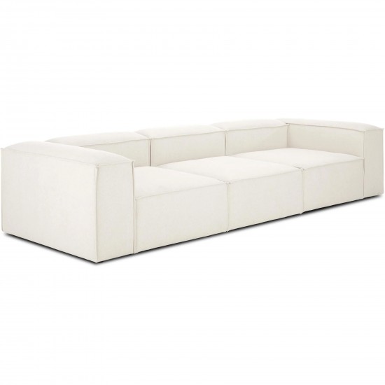 EMBA LUXURY- Logo Four-Seat Sofa Cream