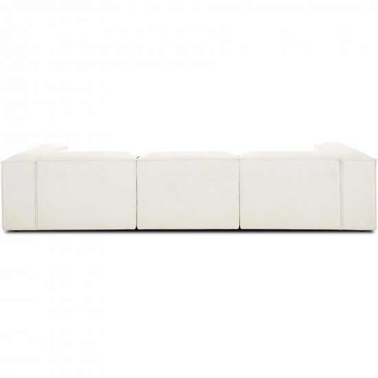 EMBA LUXURY- Logo Four-Seat Sofa Cream