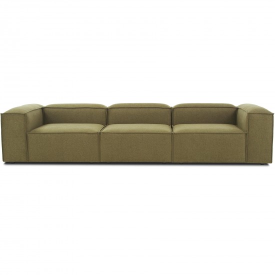 EMBA LUXURY- Logo Four-Seat Sofa Green