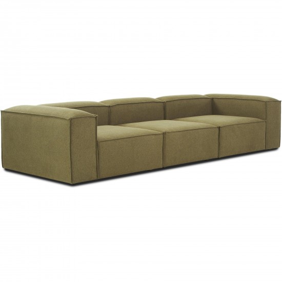 EMBA LUXURY- Logo Four-Seat Sofa Green