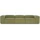 EMBA LUXURY- Logo Four-Seat Sofa Green Striped