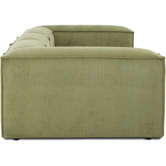 EMBA LUXURY- Logo Four-Seat Sofa Green Striped