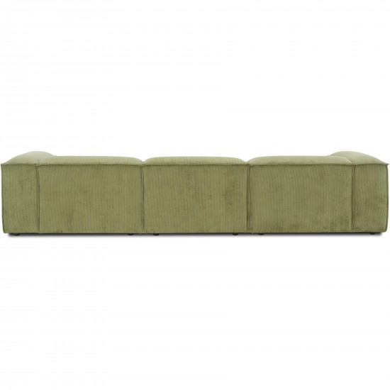 EMBA LUXURY- Logo Four-Seat Sofa Green Striped