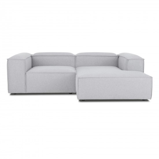 EMBA LUXURY- Logo Corner Sofa Gray