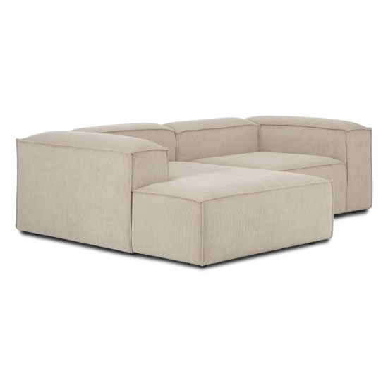 EMBA LUXURY- Logo Corner Sofa Beige