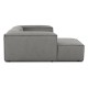 EMBA LUXURY- Logo Corner Sofa Gray Striped