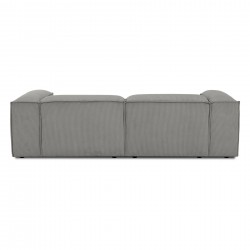 EMBA LUXURY- Logo Corner Sofa Gray Striped