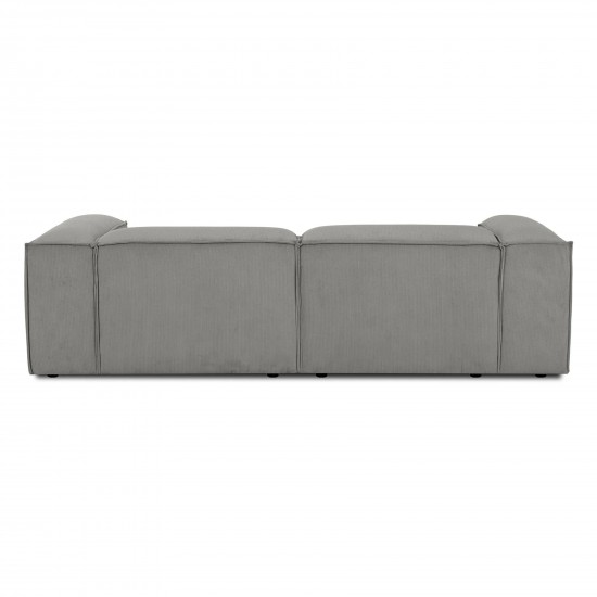 EMBA LUXURY- Logo Corner Sofa Gray Striped