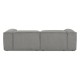 EMBA LUXURY- Logo Corner Sofa Gray Striped