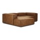 EMBA LUXURY- Logo Corner Sofa Brown