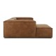 EMBA LUXURY- Logo Corner Sofa Brown