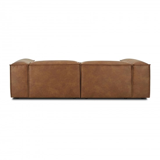 EMBA LUXURY- Logo Corner Sofa Brown