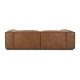 EMBA LUXURY- Logo Corner Sofa Brown