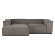 EMBA LUXURY- Logo Corner Sofa Brown Striped