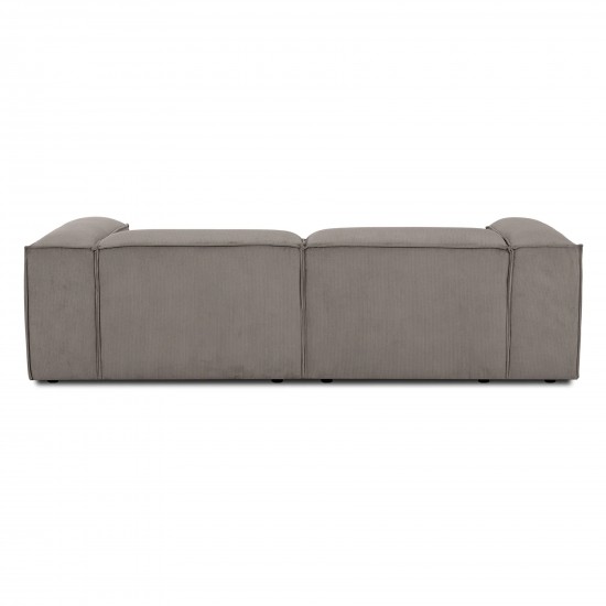 EMBA LUXURY- Logo Corner Sofa Brown Striped