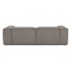 EMBA LUXURY- Logo Corner Sofa Brown Striped