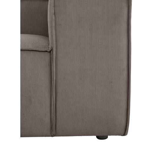 EMBA LUXURY- Logo Corner Sofa Brown Striped